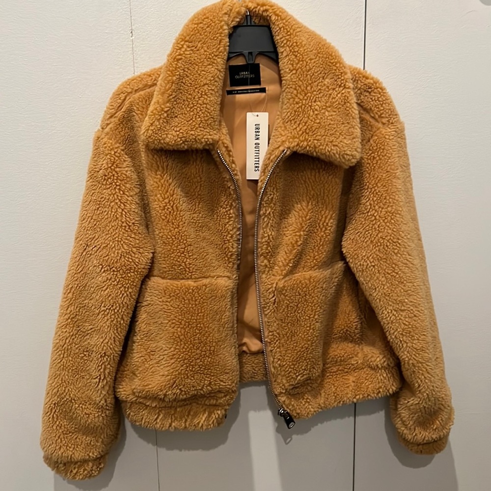 Urban Outfitters Cropped Teddy Coat